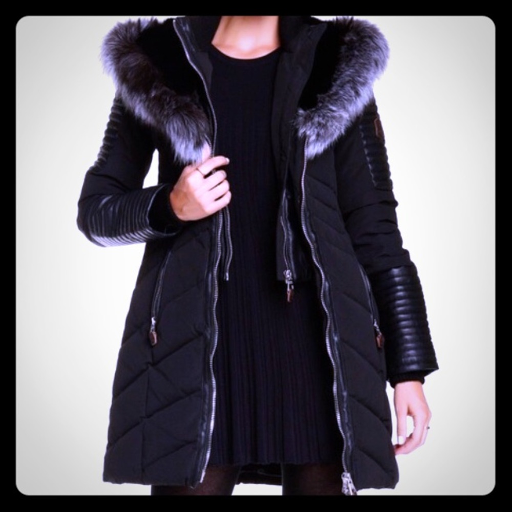 Nicole Benisti Genuine Fox Fur Double Zip Coat